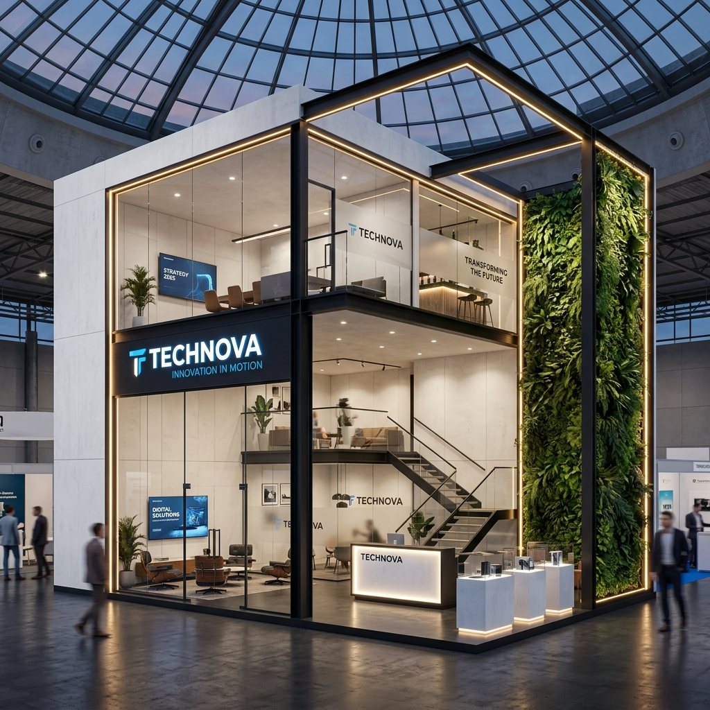 Double-Deck Pavilion — Dubai Airshow, DWTC Exhibition Stand